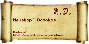 Mauskopf Domokos névjegykártya